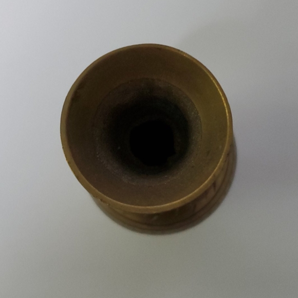 Vintage Etched Brass Vase - Picture 5 of 5